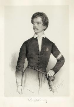 Barabás Miklós rajza után Walzel Ágost Frigyes: Petőfi térdképe, 1848