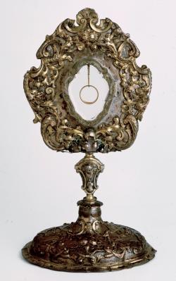 Szendrey Júlia jegygyűrűje ereklyetartóban, 1847 