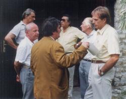 A Széchenyi Akadémia előkészítő megbeszélésén, Kosáry Domokos dörgicsei házában (1991 augusztus)