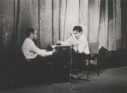 Első nyilvános felolvasóestje, Lázár (Lazits) Lászlóval (1968)