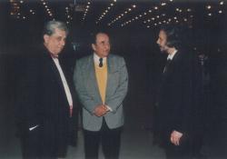 Raksányi Gellért, Páskándi Géza és Ivánka Csaba a Kossuth-díj átvétele után (1993. márc. 15.)